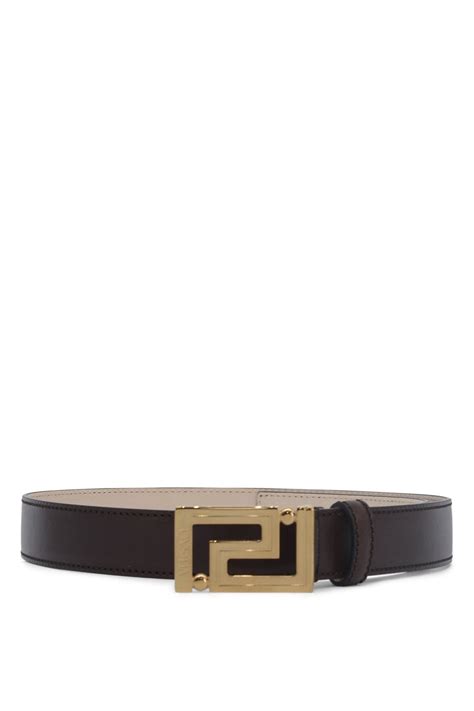 Versace Greca Buckle Leather Belt 